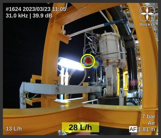 Air leak monitoring by night at TotalEnergies FPSO Egina