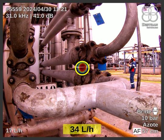 C4 gas leak (proven) - between 2 flanges